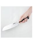 Couteau Santoku - Noir - H 4,2 x 3,2 x 30 CM - Acier Inoxydable - Vogue - GD759 GD759 €23.99 Couteaux