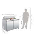 Saladette - 1/1 GN - 405 Litre - 2 portes - H 109,7 x 122,5 x 76 CM - 230 V - Inox - Polaire - GD882 GD882 €1,554.34 Saladette
