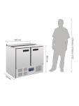 Saladette - 240 Litre - 2 portes - H 88,5 x 90 x 70 CM - 230 V - Polar - G606 G606 €655.26 Saladette