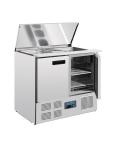 Saladette - 240 Litre - 2 portes - H 88,5 x 90 x 70 CM - 230 V - Polar - G606 G606 €655.26 Saladette