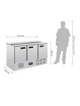 Saladette - 368 Litre - 3 portes - H 88,5 x 137 x 70 CM - 230 V - Polar - G607 G607 €790.35 Saladette