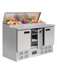 Saladette - 8 x GN 1/4 - 3 portes - H 101 x 137 x 70 CM - 230 V - Polaire - G605 G605 €1,083.24 Saladette