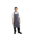 Tablier Halter - Unisexe - Bleu Foncé/Blanc - 71 x 96,5 CM - Polyester/Coton - Vêtement Blancs Chefs - A530 A530 €7.89 Tabliers et tabliers à bavette