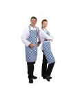 Tablier Halter - Unisexe - Bleu/Blanc - 71 x 78 CM - Polyester/Coton - Vêtement Chefs Blancs - A554 A554 €11.69 Tabliers et tabliers à bavette