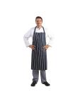 Tablier Halter - Unisexe - XL - Bleu Foncé/Blanc - 90 x 104 CM - Polyester/Coton - Vêtements de Chefs Blancs - A662 A662 €14.89 Tabliers et tabliers à bavette