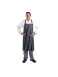 Tablier Halter - Unisexe - XL - Bleu Foncé/Blanc - 90 x 104 CM - Polyester/Coton - Vêtements de Chefs Blancs - A662 A662 €14.89 Tabliers et tabliers à bavette