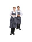 Tablier Halter - Unisexe - XL - Bleu Foncé/Blanc - 90 x 104 CM - Polyester/Coton - Vêtements de Chefs Blancs - A662 A662 €14.89 Tabliers et tabliers à bavette