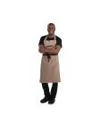 Tablier Halter - Unisexe - Marron Clair - 96,5 x 71,1 CM - Polyester/Coton - Vêtements de Chefs Blancs - B429 B429 €9.19 Tabliers et tabliers à bavette