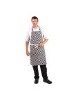 Tablier - Unisexe - Noir/Blanc - 71,1 x 96,5 CM - Polyester/Coton - Vêtements de Chef Blancs - A275 A275 €11.69 Tabliers et tabliers à bavette