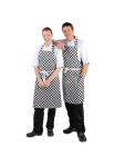 Tablier - Unisexe - Noir/Blanc - 71,1 x 96,5 CM - Polyester/Coton - Vêtements de Chef Blancs - A275 A275 €11.69 Tabliers et tabliers à bavette