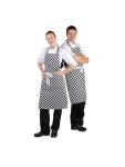 Tablier - Unisexe - Noir/Blanc - 71,1 x 96,5 CM - Polyester/Coton - Vêtements de Chef Blancs - A275 A275 €11.69 Tabliers et tabliers à bavette