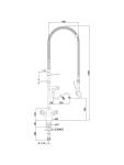 Mitigeur - Avec douchette de prélavage - 26 litres/min - Bartscher - 400136 400136 €589.00 Douches frontales
