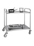Chariot de service - 2 niveaux - Large - H 93 x 86 x 53,5 CM - Inox - Vogue - F998 F998 €122.23 Chariots de service