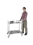 Chariot de service - 2 niveaux - Large - H 93 x 86 x 53,5 CM - Inox - Vogue - F998 F998 €122.23 Chariots de service