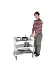 Chariot de service - 3 niveaux - Petit - H 82,5 x 71 x 40,5 CM - Inox - Vogue - F993 F993 €81.86 Chariots de service