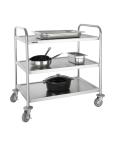Chariot de service - 3 niveaux - Large - H 94 x 53,7 x 87,5 CM - Inox - Vogue - F995 F995 €132.00 Chariots de service