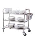 Chariot de service - 3 niveaux - Large - H 94 x 53,7 x 87,5 CM - Inox - Vogue - F995 F995 €132.00 Chariots de service