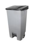 Poubelle à pédale - H 87,5 x 51 x 42,5 CM - 5,43 KG - Gris - 120 Litres - Denox - 600062 E600062 €64.00 Poubelles