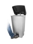 Poubelle à pédale - H 87,5 x 51 x 42,5 CM - 5,43 KG - Gris - 120 Litres - Denox - 600062 E600062 €64.00 Poubelles