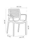 Chaise de patio Louise - Empilable - Accoudoirs - Beige - G-Line 45142 €39.95 Chaises de terrasse