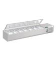 Vitrine réfrigérée - 7 x GN 1/4 - H 27,4 x 150 x 33,5 CM - 230 V - Polar - FA855 FA855 €555.28 Vitrine avec couvercle en acier inoxydable