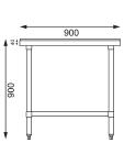 Table de découpe - H 90 x 90 x 60 CM - Inox - Vogue - CB911 CB911 €495.00