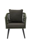 Salon de jardin Lille - 4 pièces - Vert olive - Rotin - G-Line HW-140803 €499.00 Table de terrasse