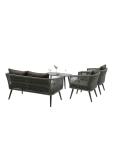 Salon de jardin Lille - 4 pièces - Anthracite - Rotin - G-Line HW-140804 €499.00 Table de terrasse