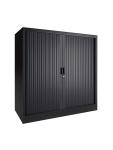 Armoire à portes roulantes - Noir - H 118 x 120 x 43 CM - Proflight 20408 €389.00 Armoires à portes tambour