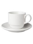 Kop en schotel - 20 CL - Breed - Wit - 6 stuks - Mammoet - Budgetline - 506955 W506955 €33.78 Bekers en kopjes