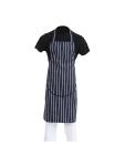 Tablier Halter - Unisexe - Bleu Foncé/Blanc - 71,1 x 96,5 CM - Polyester/Coton - Vêtements de Chefs Blancs - A535 A535 €11.69 Tabliers et tabliers à bavette