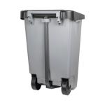Poubelle à pédale - H 73,5 x 49 x 41,5 CM - 4,81 KG - Gris - 80 Litres - Denox - 600061 E600061 €47.05 Poubelles