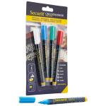 Marqueur à craie - Blister - 4 couleurs - 1-2 MM Securit BL-SMA100-V4-COL €9.25 Tableaux noirs