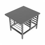 Table de travail / support - 1/1 GN - 8 niveaux - H 90 x L 90 x P 70 CM - acier inoxydable - G-Line GL-072664 €399.00 Pizza ovens - onderstellen