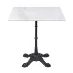 Table carrée à 4 pieds en marbre blanc et fonte, dimensions : H 72 x L 70 x P 70 cm, collection G-Line. 75093 €89.95 Table de terrasse
