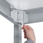 Table de rinçage pour restauration en acier inoxydable - 2 bols à gauche - avec support de fond - démontable - G-Line RVS-M-00163 €479.00 Tables de rinçage en acier inoxydable