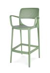 Tabouret de bar de terrasse Milan - Accoudoirs - Vert - Plastique - G-Line 84723 €69.95 Tabourets de terrasse