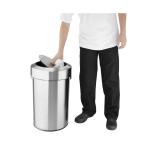 Poubelle - 70 L - Argent - Acier - Bolero HT461 €108.50 Poubelles