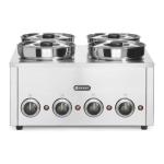 Thermosystem 4 - H 30,5 x L 50,5 x P 53,5 CM - acier inoxydable - Hendi H201466 €575.00 Table-top bain marie