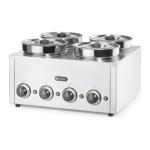 Thermosystem 4 - H 30,5 x L 50,5 x P 53,5 CM - acier inoxydable - Hendi H201466 €575.00 Table-top bain marie