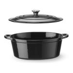 Casserole - Avec couvercle - Fonte émaillée - 6.88 L - Ø 27.5 CM - Noir - Hendi H626863 €99.50 Gosse