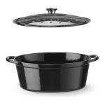 Casserole - Avec couvercle - Fonte émaillée - 6.88 L - Ø 27.5 CM - Noir - Hendi H626863 €99.50 Gosse