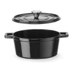 Casserole - Avec couvercle - Fonte émaillée - 3.7 L - Ø 18.4 CM - Noir - Hendi H626870 €59.50 Gosse