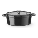 Casserole - Avec couvercle - Fonte émaillée - 4.4 L - Ø 23 CM - Noir - Hendi H626887 €62.50 Gosse