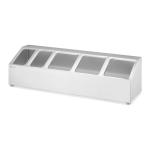 Porte-plateaux GN - 3x 1/6 GN + 2x 1/9 GN - acier inoxydable - Hendi H820049 €79.50 Bac GN