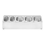 Porte-plateaux GN - 3x 1/6 GN + 2x 1/9 GN - acier inoxydable - Hendi H820049 €79.50 Bac GN