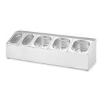 Porte-plateaux GN - 3x 1/6 GN + 2x 1/9 GN - acier inoxydable - Hendi H820049 €79.50 Bac GN