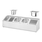 Porte-plateaux GN - 3x 1/6 GN + 2x 1/9 GN - acier inoxydable - Hendi H820049 €79.50 Bac GN