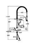 Mitigeur pivotant - Avec douchette prélavage - 1 trou - Bartscher - 400123 400123 €960.00 Douches frontales