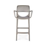 Tabouret de bar Terrace Milan - Accoudoir - Cappuccino - Plastique - G-Line 84721 €69.95 Tabourets de terrasse
